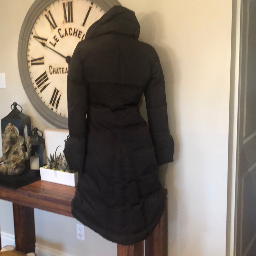 Soia & Kyo Black Long Hooded Puffer Coat